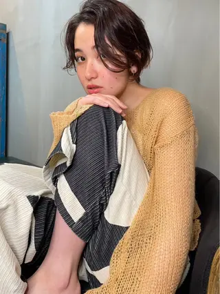 ショート カラー ショート/ボブ専門 宮脇美奈/南船場のヘアスタイル