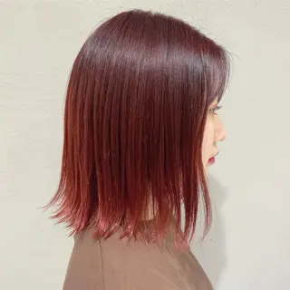 ミディアム カラー minami🪷 暖色カラーのヘアスタイル