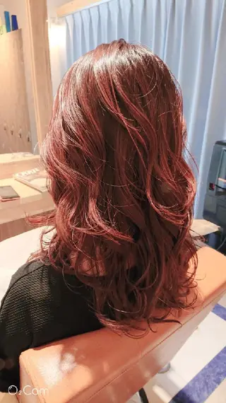 ロング カラー alushe 岡 陽子のヘアスタイル