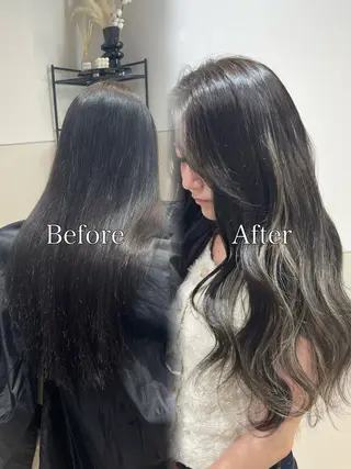 ロング カラー MEI💫銀座 エクステ/艶カラーのヘアスタイル