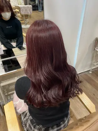 ロング ピンク・ラベンダー/ レイヤー/NANAのヘアスタイル