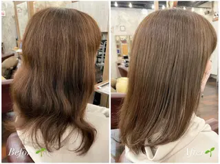 セミロング AYAKA/カラー モデル募集ᡣ𐭩のヘアスタイル