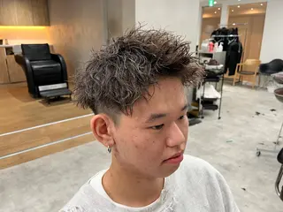 ショート メンズ 波巻きスパイラル🌀 新潟/万代/山下優のヘアスタイル