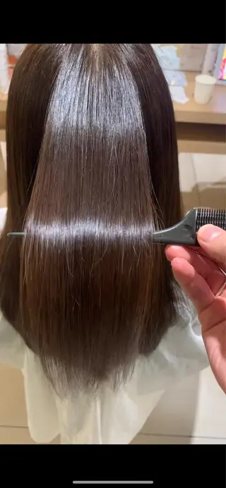 ミディアム 縮毛矯正 髪質改善 鈴木のヘアスタイル