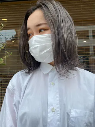 ミディアム カラー ヘアアレンジ パーマ指名No1 /namiのヘアスタイル