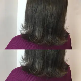ミディアム カラー 髪質改善 頭身浴/ 中田のヘアスタイル