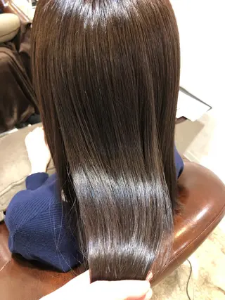 セミロング カラー パーマ Lusso店長 千崎慎介のヘアスタイル