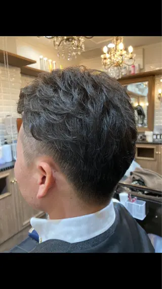 ショート パーマ メンズ ルピナス中田店長 山口大地のヘアスタイル