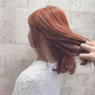 ミディアム インナーカラー/天神 ブリーチ/吉田のヘアスタイル