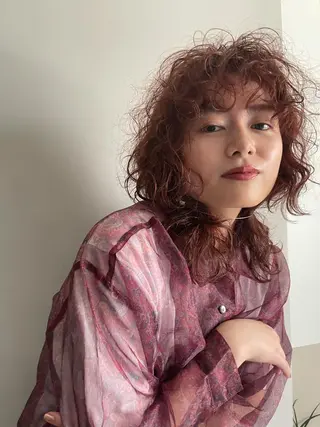 ロング パーマ 斉藤 瑞恵のヘアスタイル