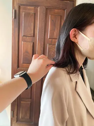 ミディアム カラー 前川 華恋 / room3のヘアスタイル