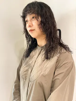 ロング カラー パーマ ヘアアレンジ メンズ キッズ ネイル マツエク・マツパ パーマスタイル🔅 sayacaのヘアスタイル