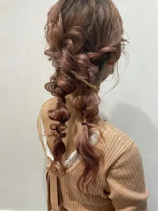 ヘアアレンジ sherry【シェリー】所属・miho 大国町 柔らかハイトーン💛のヘアスタイル