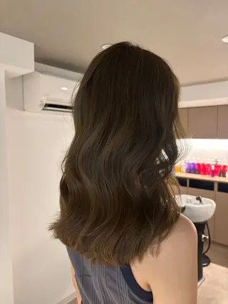 ミディアム カラー 艶感×抜け感hair /ReLit 正源のヘアスタイル