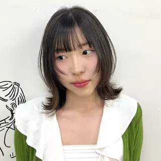 ミディアム カラー 天王寺髪質改善なら よしみさん✨のヘアスタイル