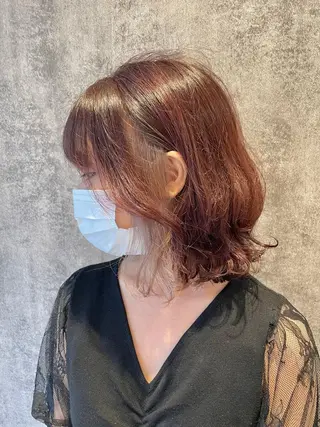 ミディアム カラー パーマ 【neo.】 Mahoのヘアスタイル