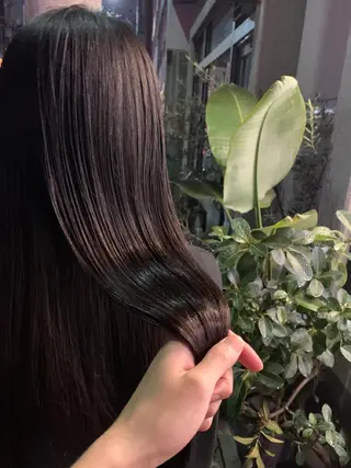 ロング 艶髪color💎髪 質改善ストレート大吉のヘアスタイル