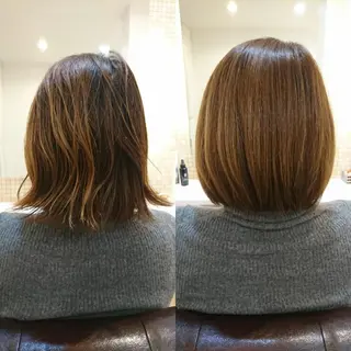 ミディアム カラー ACROあべの店所属・艶カラー/インナー /グラデ/大西小百合のヘアスタイル