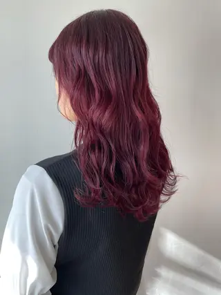 セミロング カラー 安藤 佑衣のヘアスタイル