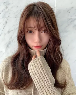 ロング 透明感カラー/カット 髪質改善/森栄範のヘアスタイル