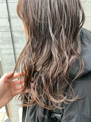 ミディアム カラー ヘアアレンジ ブリーチなしで透明感 艶カラー【Ryo】のヘアスタイル
