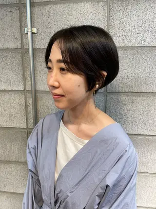 ショート ポミエ恵比寿所属・ショートウルフくせ毛 お任せくださいのヘアスタイル