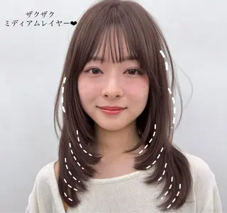 ミディアム 🌈韓国ボブミディ 表参道sandノスケのヘアスタイル