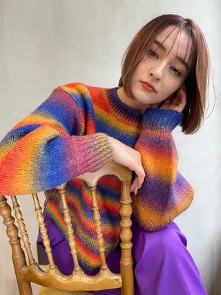 ショート カラー ショート/ボブ専門 宮脇美奈/南船場のヘアスタイル