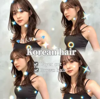 ロング MASHU韓国ヘア/ レイヤー/透明感カラのヘアスタイル