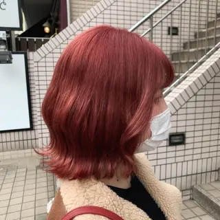 ミディアム カラー ヘアアレンジ 🍒暖色✖️レイヤー ／Haruna🍒のヘアスタイル
