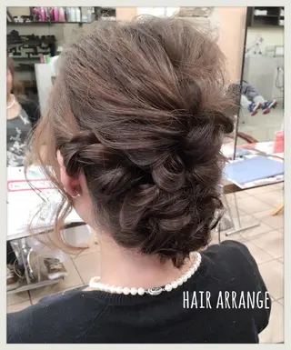 ミディアム ヘアアレンジ _WHITE高槻所属・_WHITE高槻店 yusukeのヘアスタイル