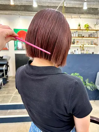 ショート カラー 暖色カラー/天神/ ヘイマサクラのヘアスタイル