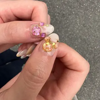 ロング カラー ヘアアレンジ キッズ ネイル マツエク・マツパ アイブロウ 福田 加奈のネイルデザイン