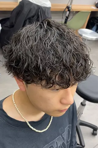 ショート パーマ メンズ おしゃれパーマ メンズ特化/みーまんのヘアスタイル