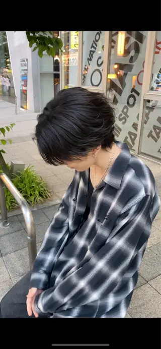 メンズ 透明感ブリーチ/ メンズパーマのヘアスタイル