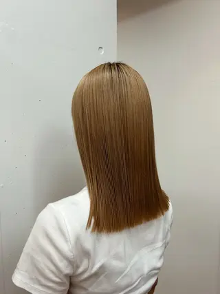 ミディアム 髪質改善/縮毛矯正/ 透明感カラーYUMAのヘアスタイル