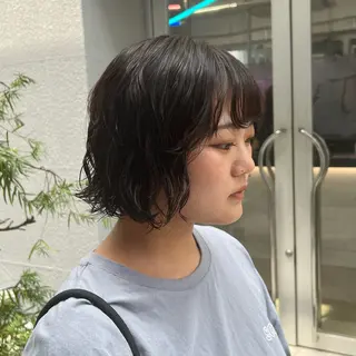 ミディアム パーマ ☪ ‎ハイトーン信者 ☪️yumeka✨️のヘアスタイル