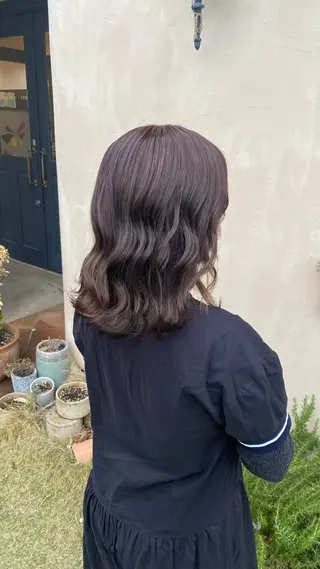 ミディアム ツヤ感/透明感カラー /蟹江/harunaのヘアスタイル