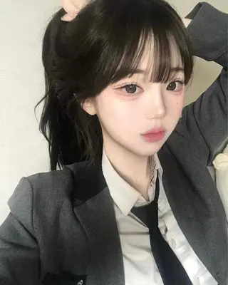 ロング 🤍韓国暗髪 レイヤー🤍きょうのヘアスタイル