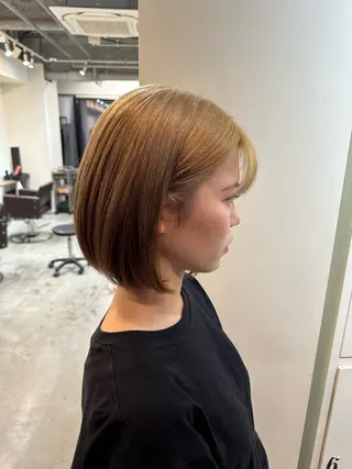 ショート カラー 巻けるケア縮毛矯正✨ ケアカラー✨山下のヘアスタイル