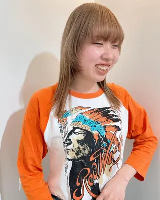 セミロング カラー パーマ 💖美髪改善💖 辻未侑のヘアスタイル