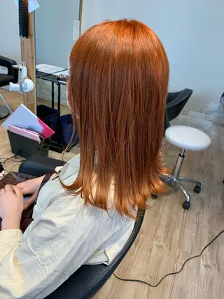 セミロング カラー 大久保 隆蔵のヘアスタイル