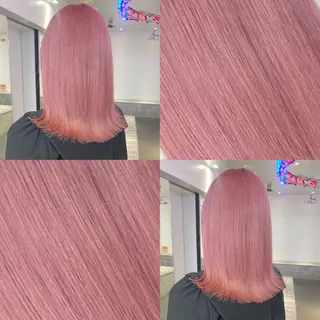 ミディアム 🎀推し活カラー/ ピンクカラー/のののヘアスタイル