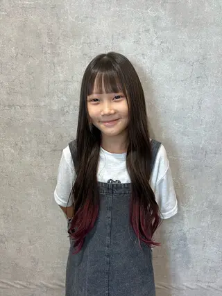 ロング カラー 切りっぱなしボブ特化 美容師/杏実のヘアスタイル