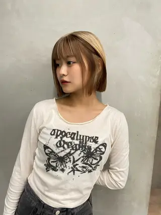 ミディアム カラー ヘアアレンジ mina 🌷のヘアスタイル