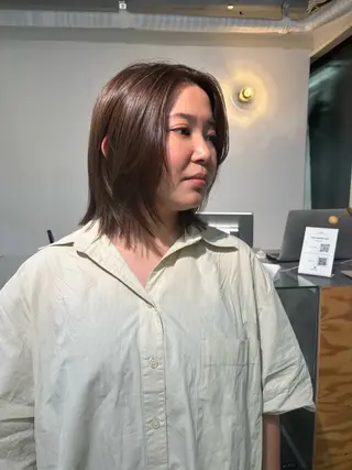 ミディアム カラー sakura🌸 レイヤー/韓国ヘアのヘアスタイル