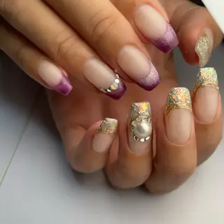 セミロング ネイル 下妻市ﾈｲﾙｻﾛﾝ M_styleのネイルデザイン