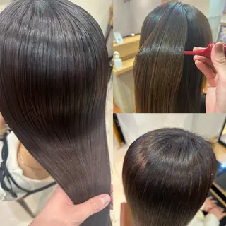 ロング カラー メンズカット/ フェザーパーマ/げんのヘアスタイル