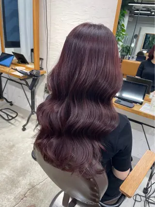 ロング カラー unico.所属・韓国ヘア/暖色カラー 新美多英のヘアスタイル