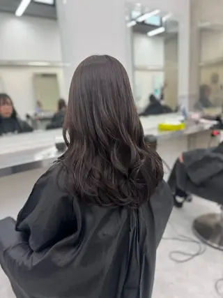 セミロング カラー ブリーチなし🤍透明 感カラー🤍しゅうじのヘアスタイル